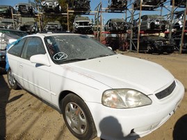 2000 Honda Civic Ex White Coupe 1.6L Vtec AT #A22570